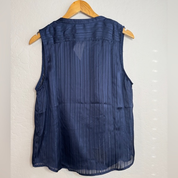 7 FOR ALL MANKIND Sparkle Ruffled Sleeveless Top Size M - Picture 4 of 13